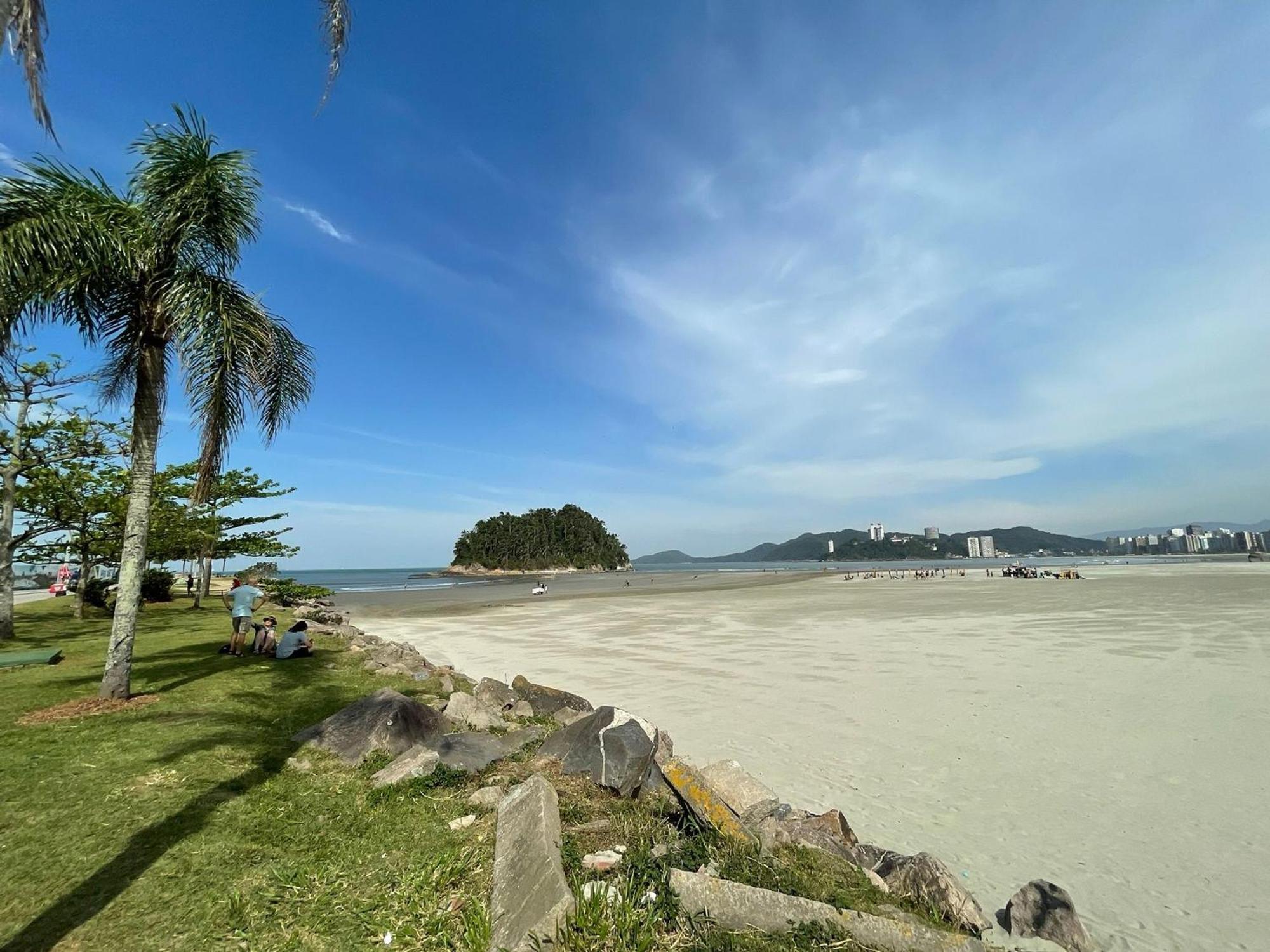 Apartamento Ap Pe Na Areia Vista Parcial Mar Santos  Exterior foto